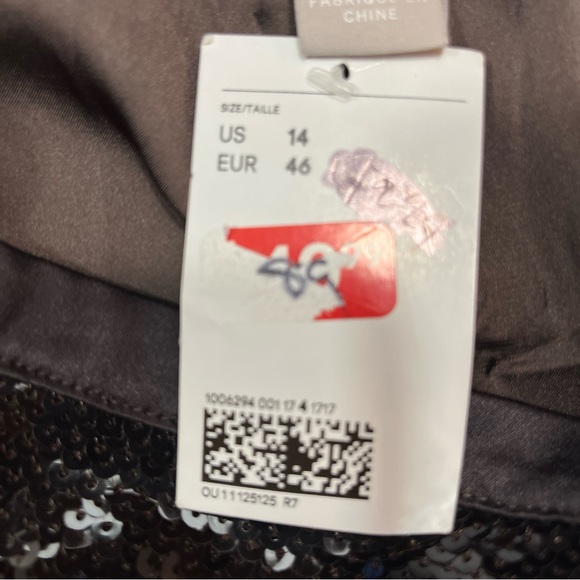 NEW H&M BROWN Sequined PANTS womens Size 14 formal Party Cocktail wide Flowy leg - Picture 2 of 16